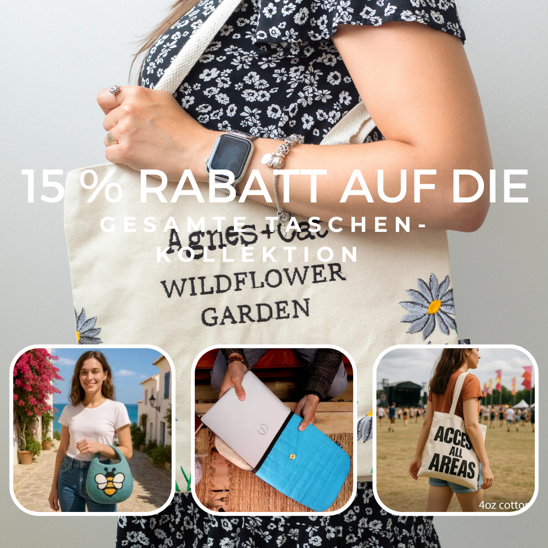 -15% RABATT AUF DAS GESAMTE TASCHENSORTIMENT