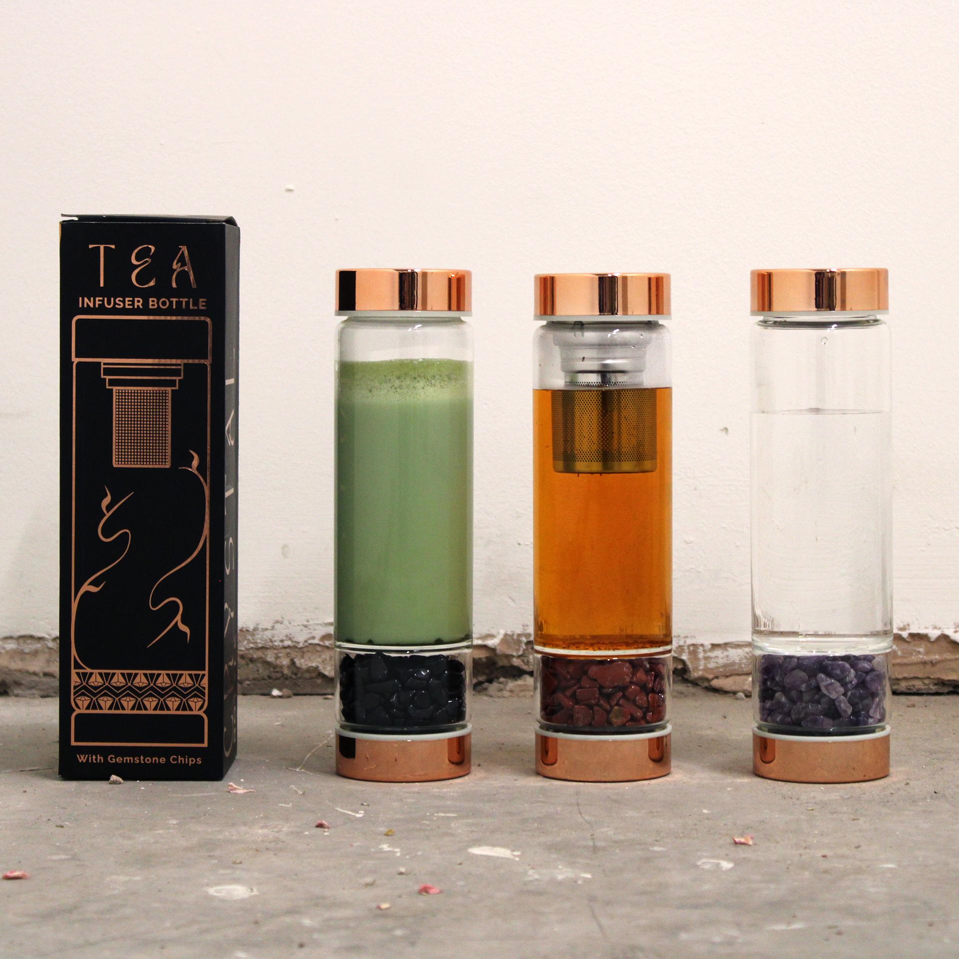 Infuser-Flaschen mit Schmucksteinen
